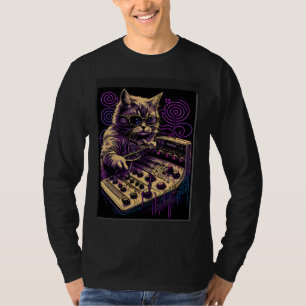T-shirt Synthétiseur pour chat Synthétiseur analogique Mat