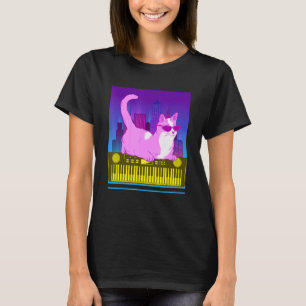 T-shirt Synthétiseur vintage Synthétiseur Cat Retro Synth 