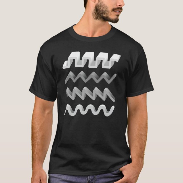 T-shirt Synthétiseur Waveform (Devant)