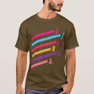 T-shirt Synthwave 80s Chess Pièces