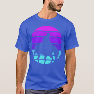 T-shirt Synthwave Cowboy Horse Wrangler fille cadeau