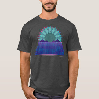 T-shirt Synthwave Hippie Fleur Blossom Rétro Vaporwave Su