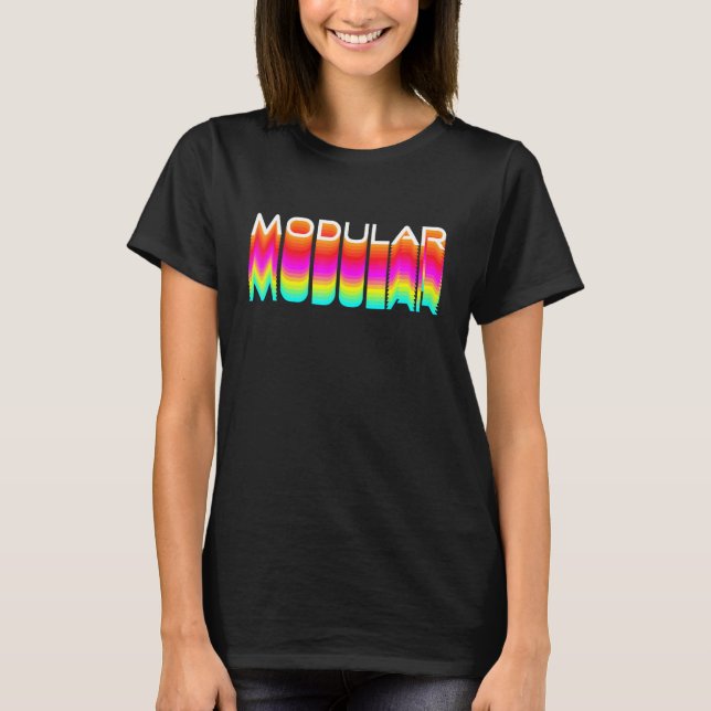 T-shirt Synthwave modulaire 80s rétro analogique Synthwave (Devant)