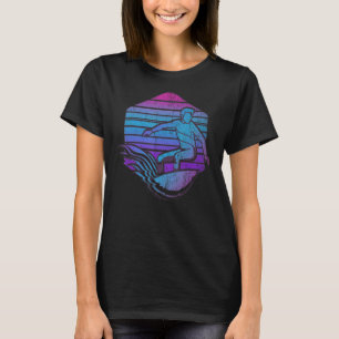 T-shirt Synthwave Surfer Surfboard Surf Retro 90s Vaporwav