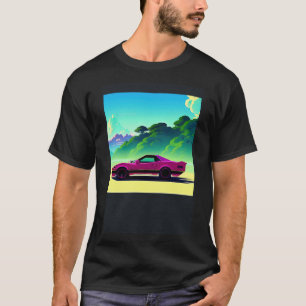 T-shirt Synthwave voiture outrun rétrowave futuresynth sci