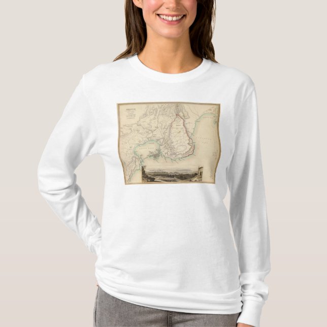 T-shirt Syracuse et vestiges restants de ses cinq villes (Devant)