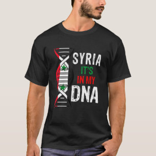 T-shirt Syrie C'est Dans Mon ADN Fière Syrienne Drapeau Sy