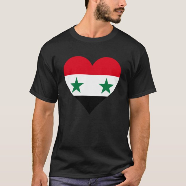 T-shirt Syrie Drapeau Coeur Syrie Dons Amour Syrie Retourn (Devant)