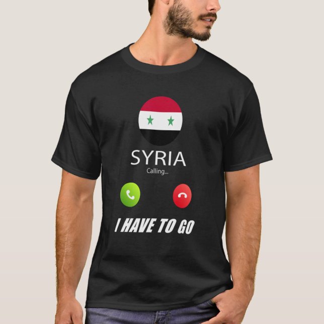 T-shirt Syrie Drapeau Souvenir La Syrie Appelle (Devant)