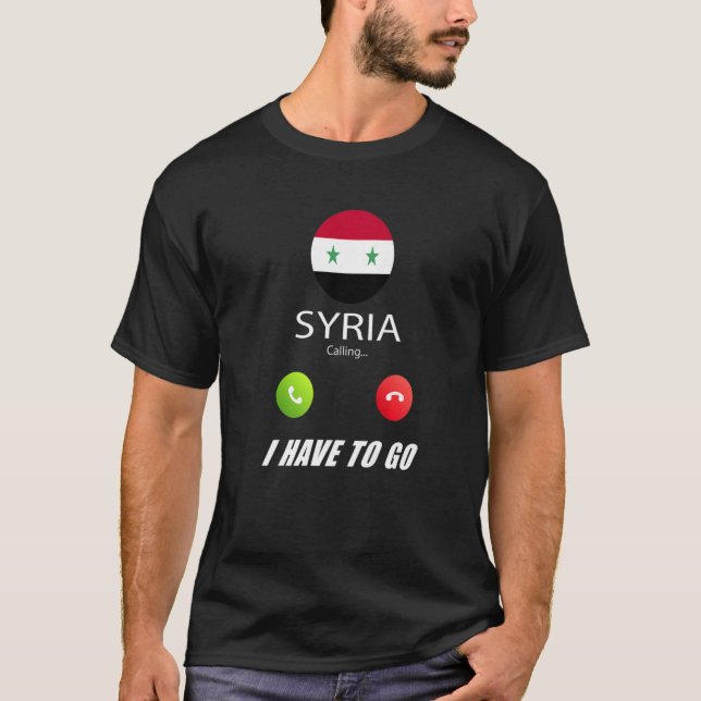 T-shirt Syrie Drapeau Souvenir La Syrie Appelle (Devant)