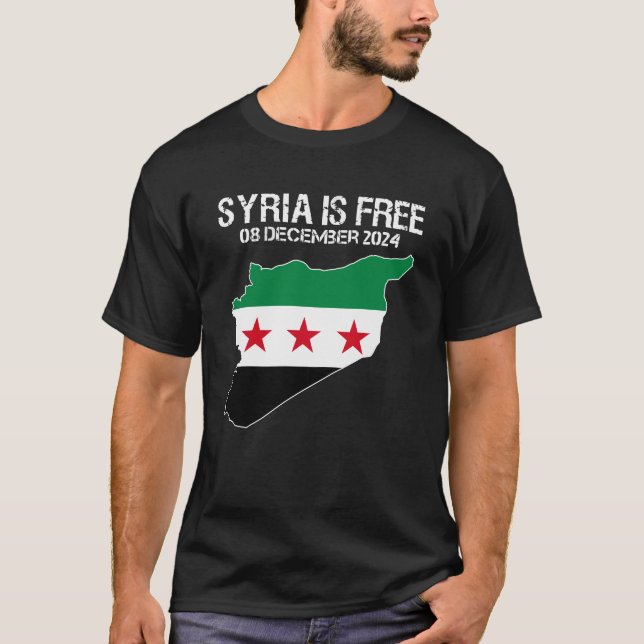 T-shirt Syrie Libérez le drapeau syrien Syrie Libérez la S (Devant)