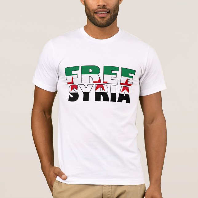 T-shirt Syrie libre Tee masculin (Devant)