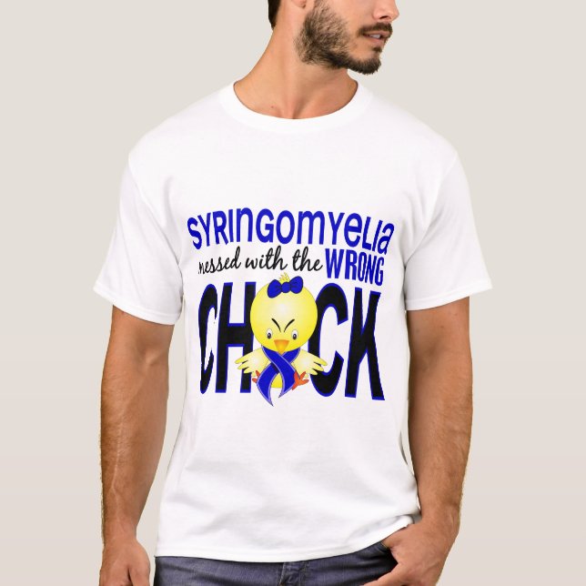 T-shirt Syringomyélie salie avec le poussin faux (Devant)