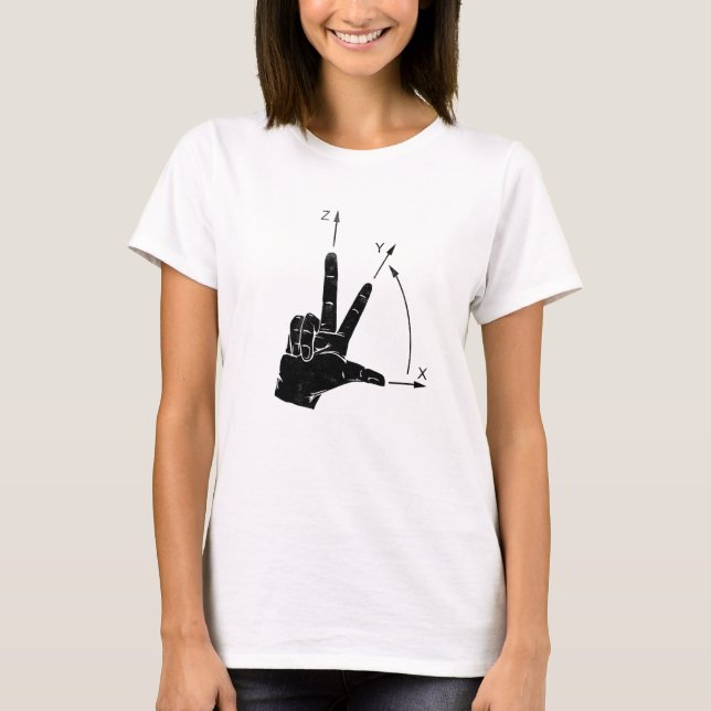 T-shirt Système De Coordonnées Programmeur Cnc Machine De  (Devant)