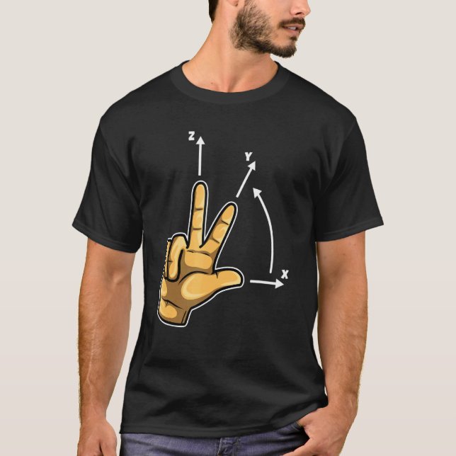 T-shirt Système de coordonnées programmeur CNC machine de  (Devant)