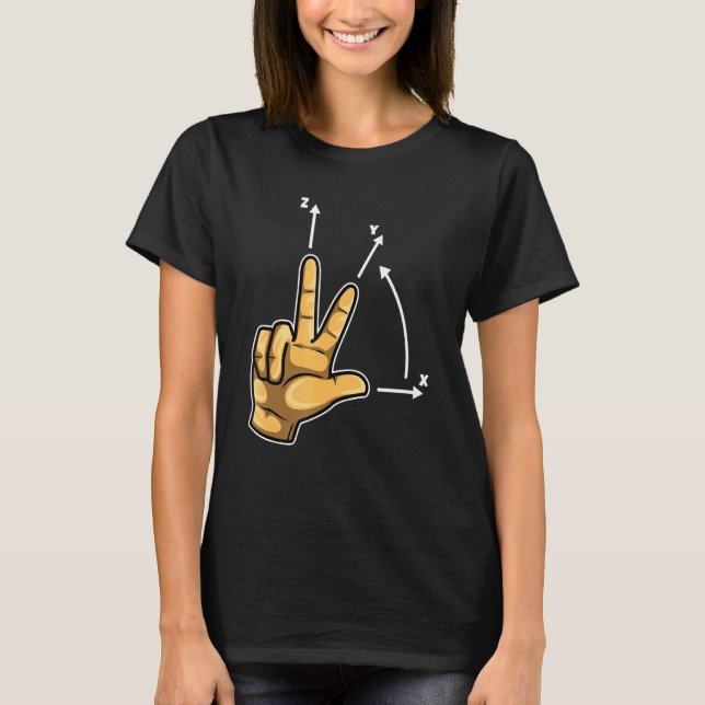 T-shirt Système de coordonnées programmeur CNC machine de  (Devant)