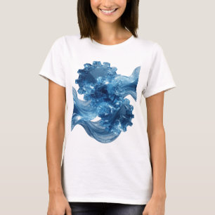T-shirt Système d'engrenage à énergie hydraulique en argen