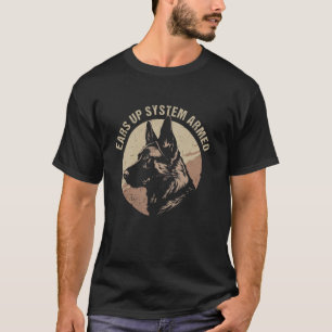 T-shirt Système d'oreilles de berger allemand armé tenue C