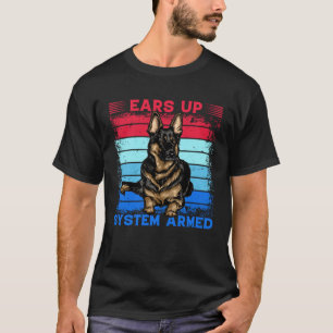 T-shirt Système d'oreilles dressées Berger Allemand armé D