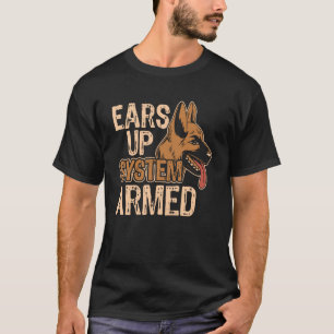 T-shirt Système Ears Up Armé Allemand Berger Propriétaire 