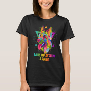 T-shirt Système Ears Up Armé  Humour Berger Allemand Shepa