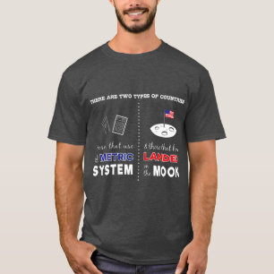 T-shirt Système métrique contre atterrissage sur lune Sa