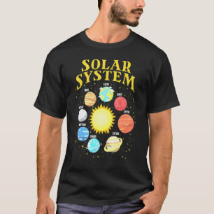 T-shirt Système Solaire Avec Planètes Science Planète 1