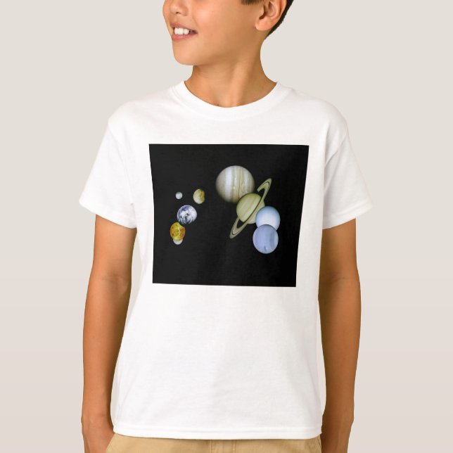 T-shirt Système solaire Enfants Sweatshirt Science cadeau (Devant)