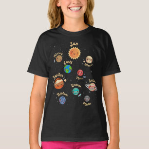 T-shirt Système solaire Planètes Enfants Connaissances Esp