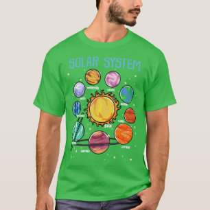 T-shirt Système solaire Planètes Science Space Boys Girls 