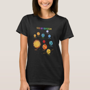 T-shirt Systèmes Solaires Planètes Science Planètes Spatia