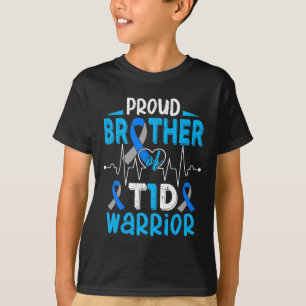 T-shirt T1d Fière Frère Diabète Sensibilisation Type 1 Ins
