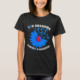 T-shirt T1d Grand-mère Sensibilisation au diabète de type
