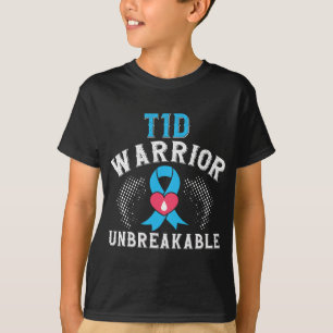 T-shirt T1D Guerrier Indestructible Mois de sensibilisatio