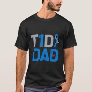 T-shirt T1d Papa Soutien de sensibilisation au diabète Lut