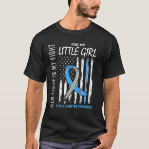 T-shirt T1D Sensibilisation Petite fille Type Un Diabète D