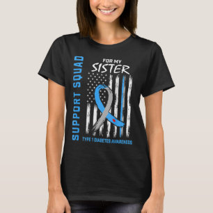 T-shirt T1D Soeur Type 1 Diabète Sensibilisation Dons Ba