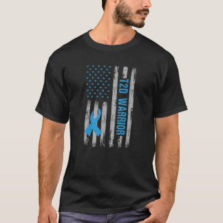 T-shirt T2D Guerrier Sensibilisation Drapeau américain Dia
