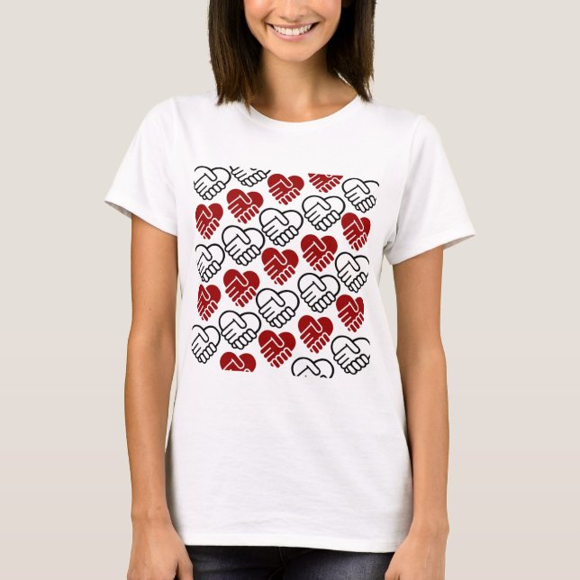 T-shirt T adapté - SCC rouge et noir (Devant)