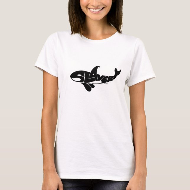 T-shirt T blanc d'esclavage féminin (Devant)