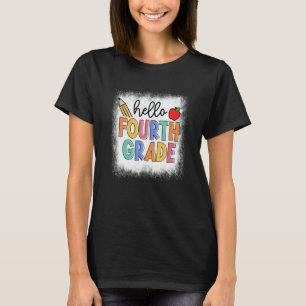 T-shirt T Bonjour quatrième année Enseignant Élève Dos T