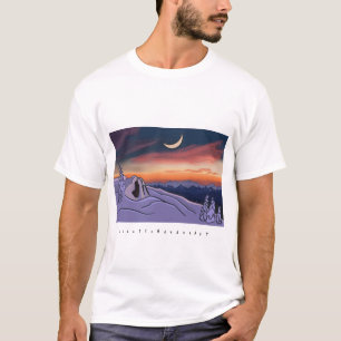 T-shirt T Chemise Alpenglow Sunset Mountain T