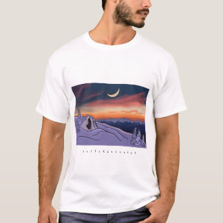T-shirt T Chemise Alpenglow Sunset Mountain T