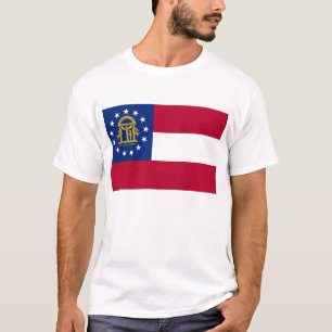 T-shirt T Chemise avec Drapeau de Géorgie Etat USA