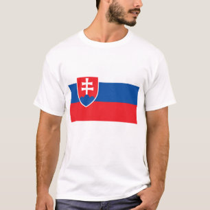 T-shirt T Chemise avec Drapeau de Slovaquie