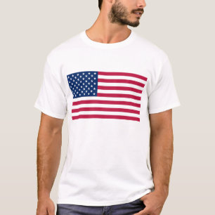 T-shirt T Chemise avec Drapeau des USA