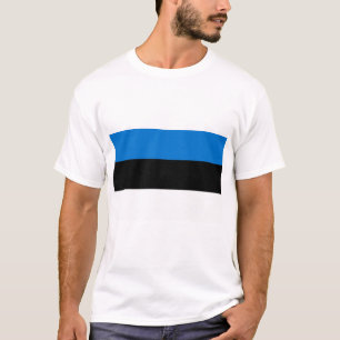 T-shirt T Chemise avec Drapeau d'Estonie
