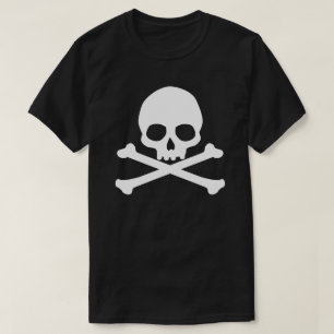 T-shirt T-Chemise Simple Crâne Et Crossbones