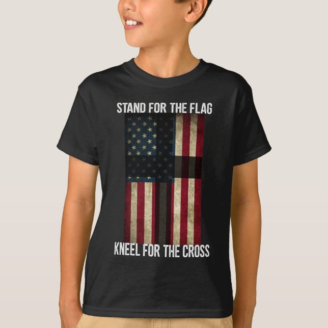 T-shirt T chrétien patriotique de Dieu des Etats-Unis de (Devant)