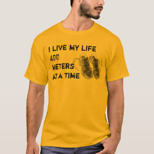 T-shirt T de base des hommes - la vie 400 mètre à la foi